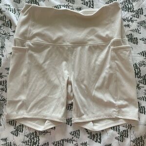 RBX Women's Cream Athletic Shorts